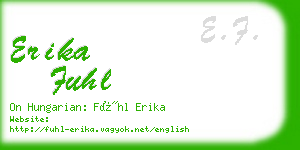 erika fuhl business card
